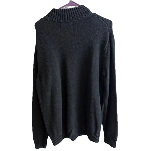 CHAPS Knit Sweater Winter Elk Mountains 1/4 Zip Sz XLGrandpa Core Cabin - Picture 7 of 7